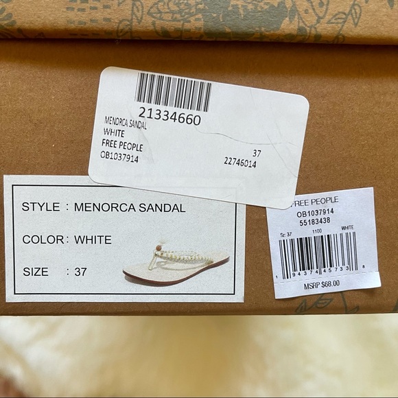 NWT ~  Free People Menorca Thong Sandal - Picture 10 of 11